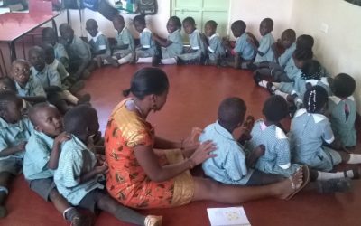 Kenyan Children Share Story Massage in School