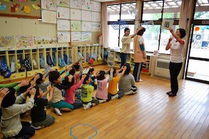Takiko demonstrating in Japan