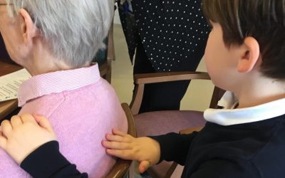 Pupils share Story Massage with Dementia Residents